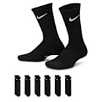 BOYS MEDIUM CREW SOCKS 6 PAIRS - BLACK