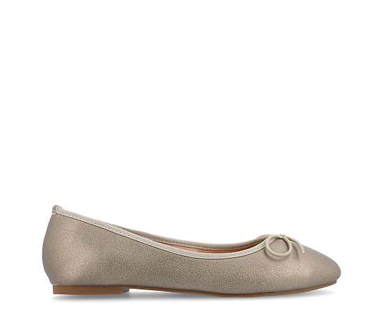 Journee Collection Women's Vika Flat - Gray/Grey - Size 7