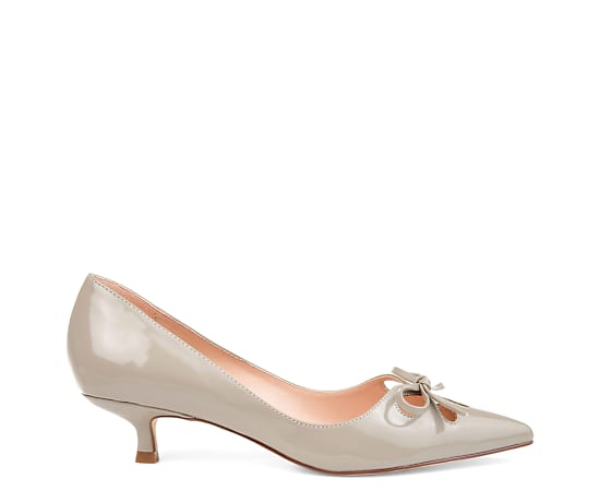 Journee Collection Women's Lutana Kitten Heel - Gray/Grey - Size 8