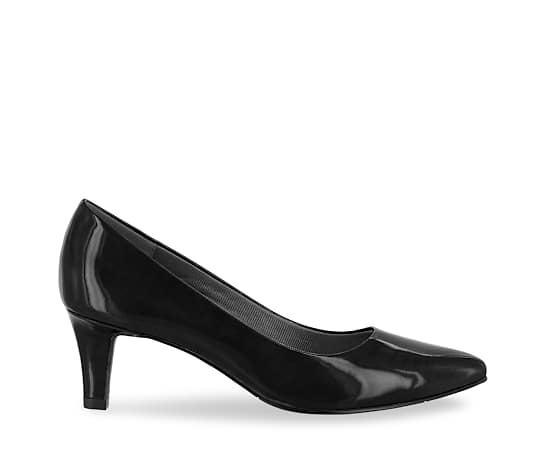 Easy Street Pointe Pumps - Black Patent