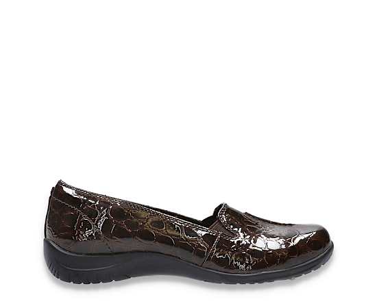 Easy Street Purpose Flats - Brown Patent Croco