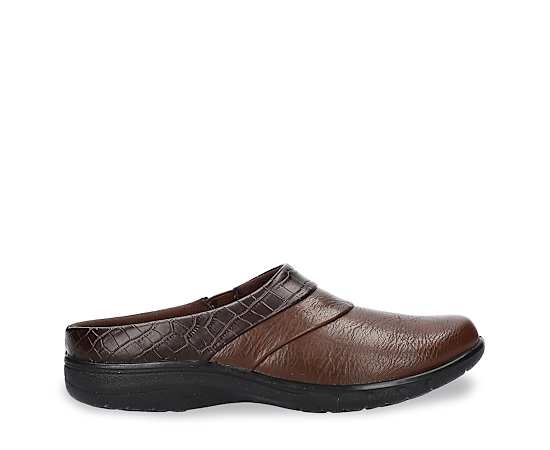 Easy Street Swing Comfort Mules - Tan-brown Croco