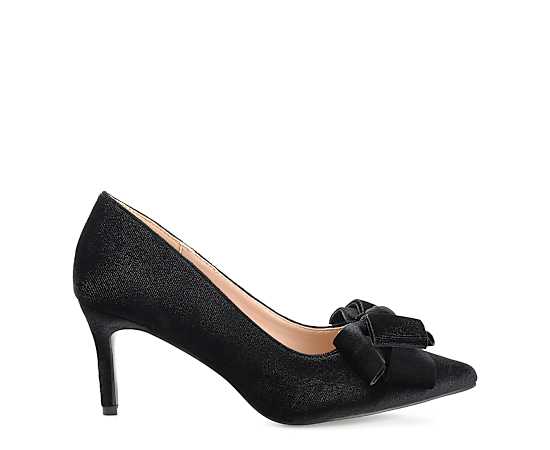Journee Collection Crystol Womens Pointed Closed Toe Stiletto Heel Pumps, 8 Medium, Black