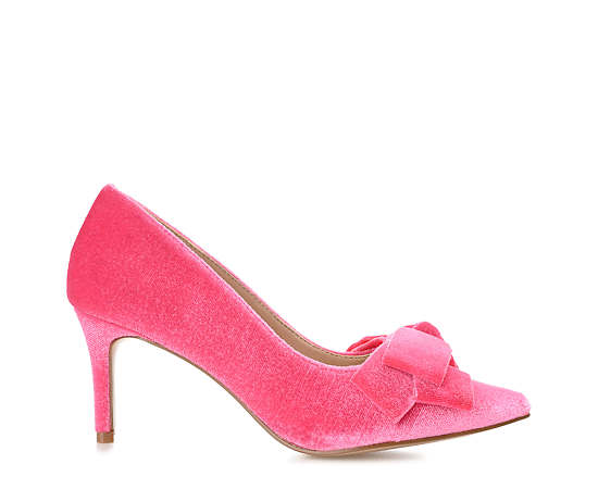 Journee Collection Crystol Womens Pointed Closed Toe Stiletto Heel Pumps, 7 1/2 Medium, Pink