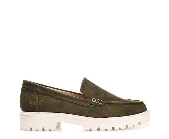 Journee Collection Erika Womens Pointed Closed Toe Loafers, 9 1/2 Medium, Green