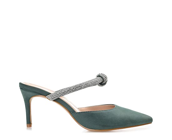 Journee Collection Women's Lunna Rhinestone Knot Dress Pumps - Green