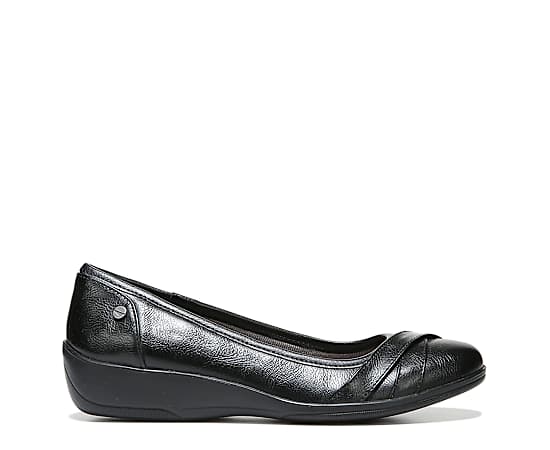 LifeStride I-Loyal Low Wedge Ballerina Flats - Black