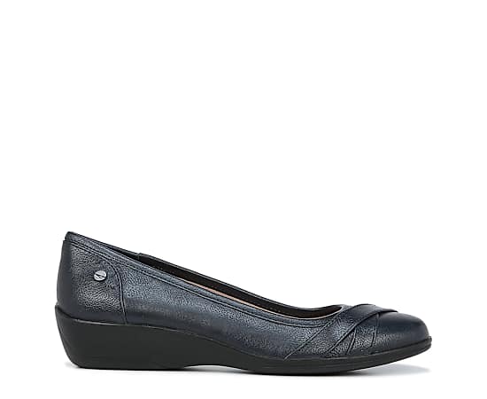 LifeStride I-Loyal Flat Shoes (Navy Blue) Leather 9.5 N