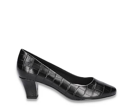 Easy Street Ballari Womens Round Closed Toe Stiletto Heel Pumps, 7 Medium, Black