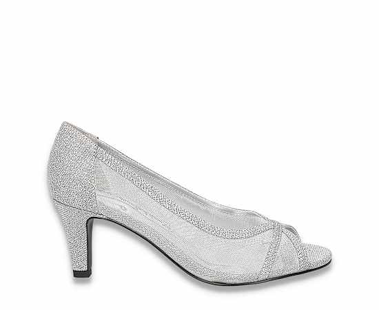 Easy Street Women's Picaboo Pumps - Silver-tone Glitter