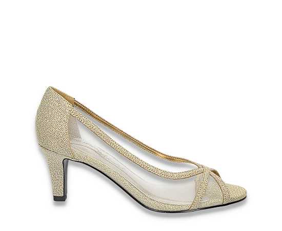 Easy Street Women's Picaboo Pumps - Gold-tone Glitter