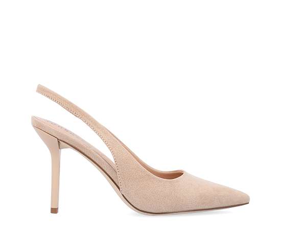 Journee Collection Elenney Womens Pointed Closed Toe Stiletto Heel Pumps, 8 Medium, Beige