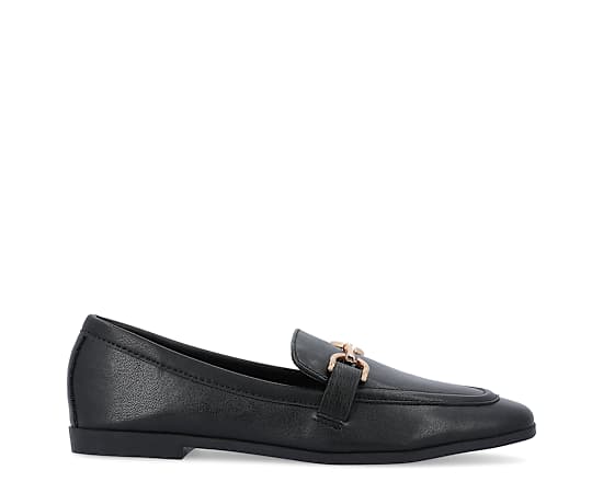Journee Collection Mizza Womens Square Closed Toe Loafers, 12 Medium, Black