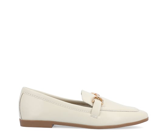 Journee Collection Mizza Womens Square Closed Toe Loafers, 9 1/2 Medium, Beige