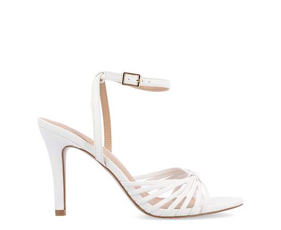 Journee Collection Vanita Womens Round Open Toe Stiletto Heel Pumps, 8 Medium, White