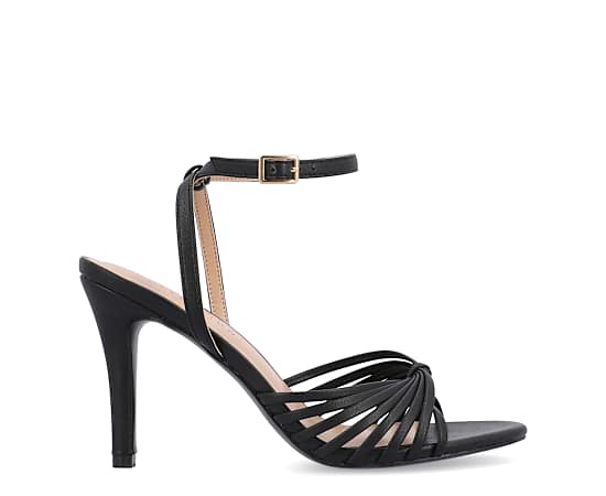 Journee Collection Vanita Womens Round Open Toe Stiletto Heel Pumps, 8 Medium, Black