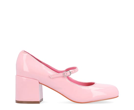Journee Collection Okenna Womens Square Closed Toe Block Heel Pumps, 9 Medium, Pink