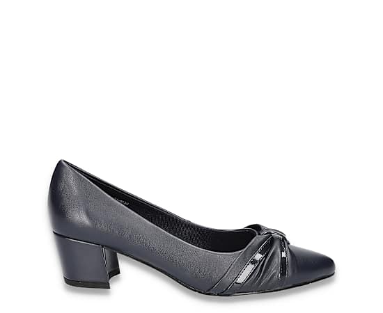 Easy Street Women's Millie Block Heel Pumps - Navy
