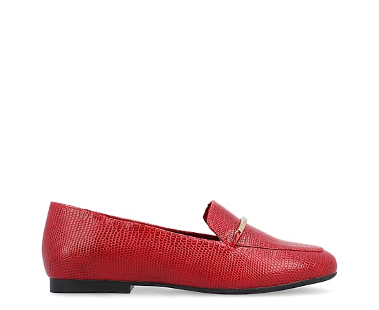 Journee Collection Wrenn Womens Moc Closed Toe Loafers, 10 Medium, Red