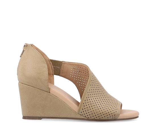 JOURNEE COLLECTION-WOMENS ARETHA WIDE WEDGE SANDAL
