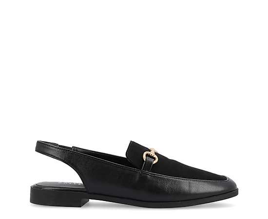 Journee Collection Lainey Womens Square Closed Toe Mules, 9 Medium, Black