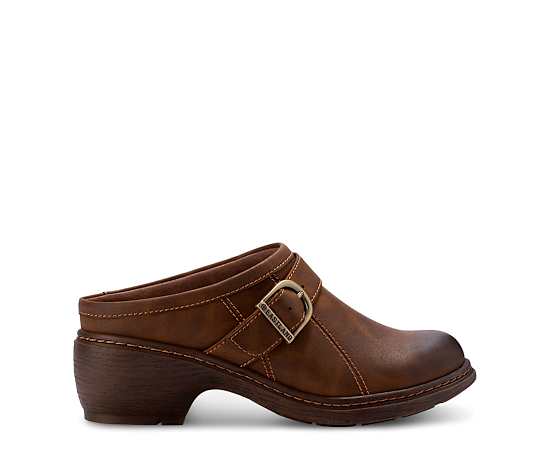 Eastland Cameron Womens Round Closed Toe Clogs, 9 Medium, Brown