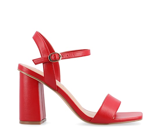 Journee Collection Womens Tivona Heeled Sandals, 7 Medium, Red