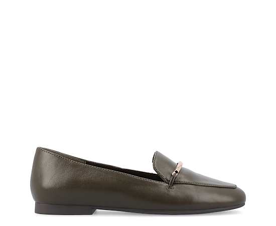 Journee Collection Wrenn Womens Moc Closed Toe Loafers, 9 Wide, Green