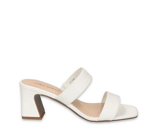 Easy Street Women's Clovelle Slip-On Block Heel Sandals - White