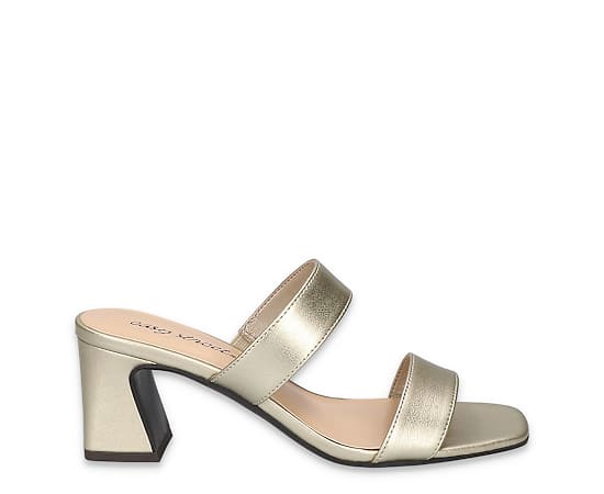 Easy Street Women's Clovelle Slip-On Block Heel Sandals - Champagne