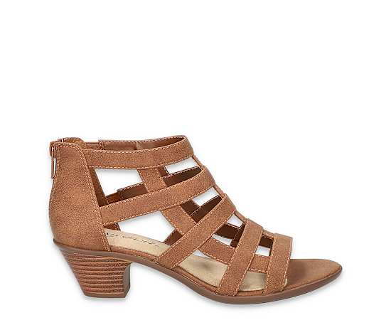 Easy Street Women's Marg Zip Gladiator Sandals - Tan