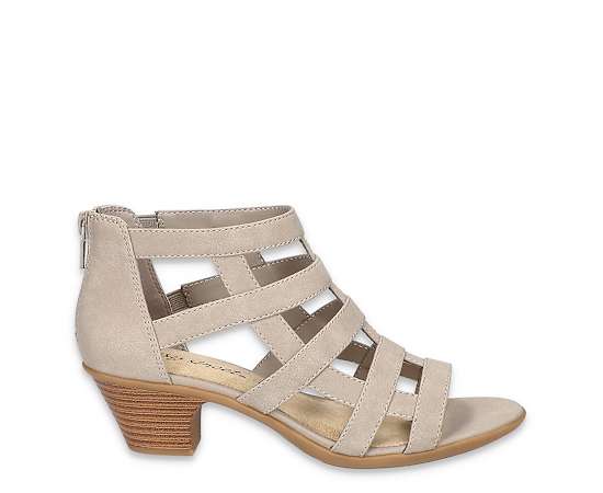 Easy Street Women's Marg Zip Gladiator Sandals - Gray