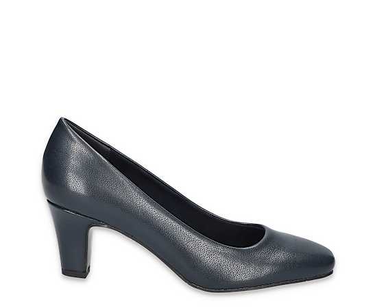 Easy Street Women's Poet Square Toe Pumps - Navy