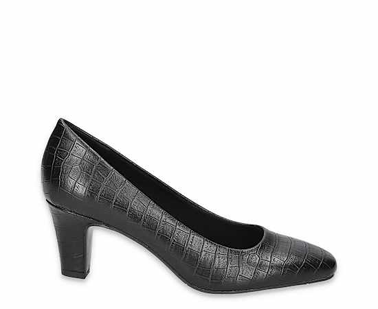 Easy Street Womens Poet Stiletto Heel Pumps, 9 Medium, Black