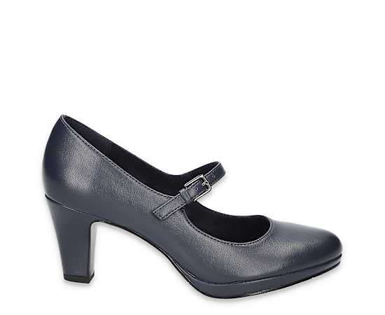 Easy Street Womens Zest Stiletto Heel Pumps, 7 Medium, Blue