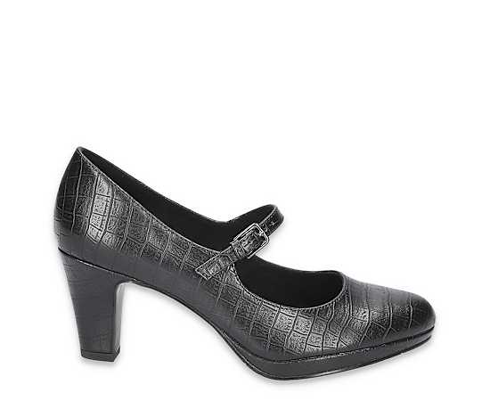 Easy Street Women's Zest Platform Pumps - Black Croco