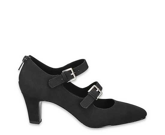 Easy Street Womens Willis Stiletto Heel Pumps, 9 Medium, Black