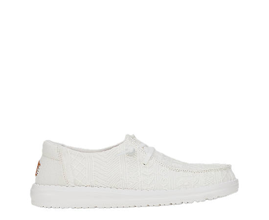 WOMENS WENDY CROCHET LACE SLIP ON SNEAKER