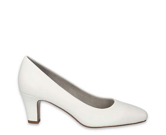 Easy Street Women's Poet Square Toe Pumps - White
