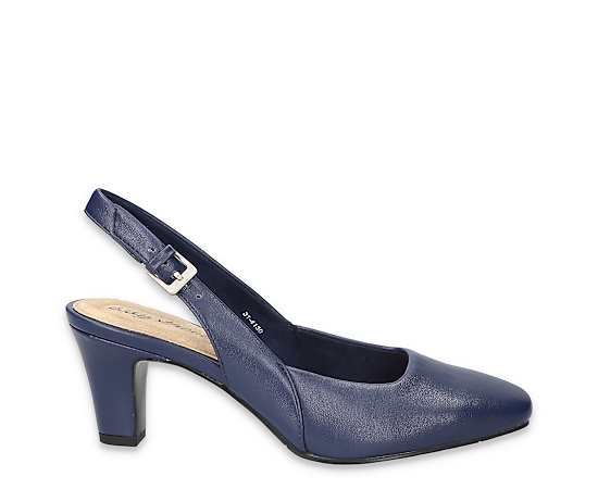 Easy Street Women's Ritsa Square Toe Slingback Pumps - Navy