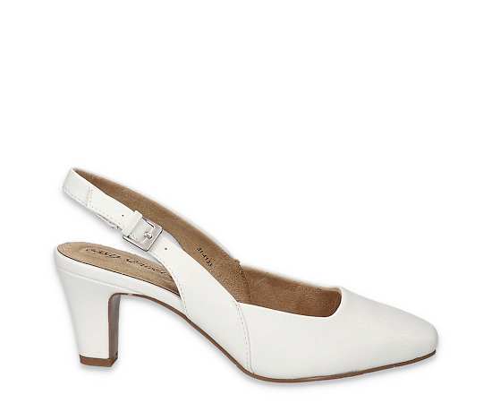 Easy Street Women's Ritsa Square Toe Slingback Pumps - White