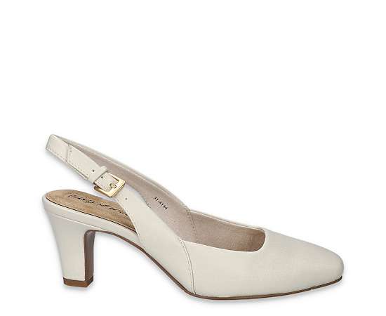 Easy Street Women's Ritsa Square Toe Slingback Pumps - Bone