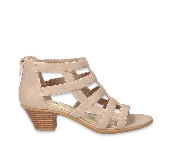 Easy Street Women's Marg Gladiator Block Heel Sandals - Sand
