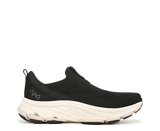 Ryka Women's Devotion Max Knit Slip On Walking Sneakers - Black Knit
