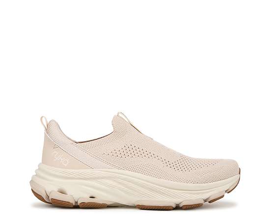 Ryka Devotion Max Knit Sneakers Tapioca Beige Knit Fabric 9.0 M Slip On, Arch Support, Lightweight