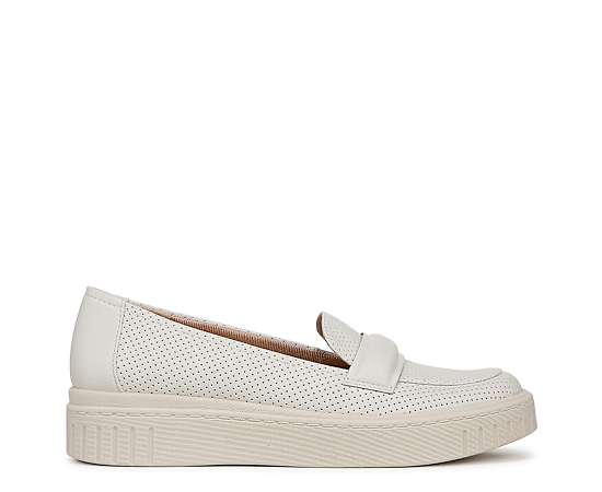 LifeStride Geneva Loafer Shoes (Cloud White Faux Leather) 6.5 W