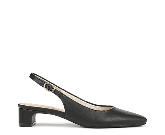LifeStride Women's Lorena Pointed Toe Slingback Pumps - Black
