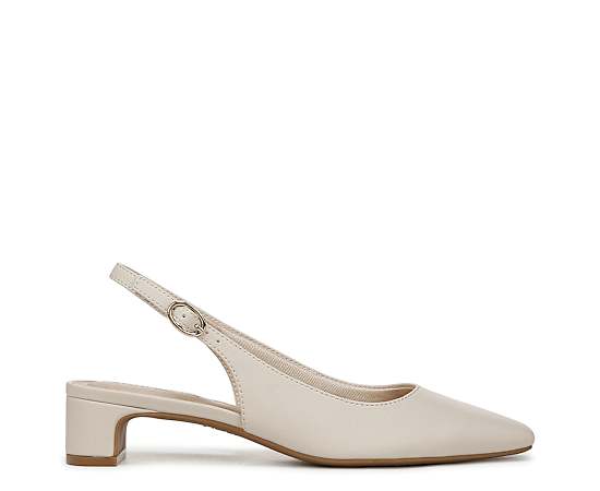 LifeStride Women's Lorena Pointed Toe Slingback Pumps - Pebble Taupe