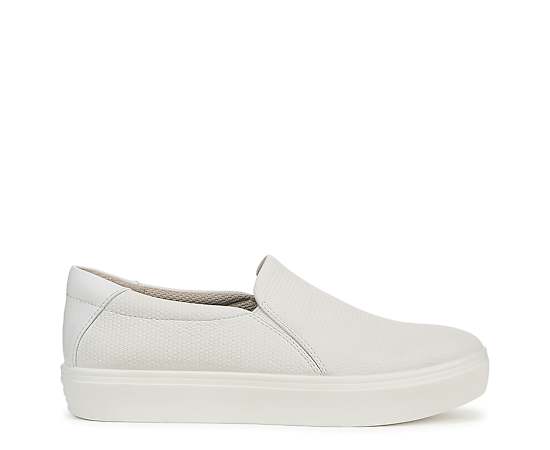 Dr. Scholl's Women's Madison Cloud Slip On Sneaker Shoes White Snake Print Faux Leather DRSCH 8.0 M