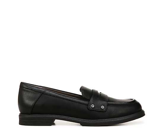 Dr. Scholl's Women's Hello Loafer Shoes Black Faux Leather DRSCH 8.5 M